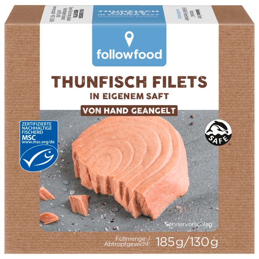 Followfish MSC Thunfisch-Filets Natur 130g